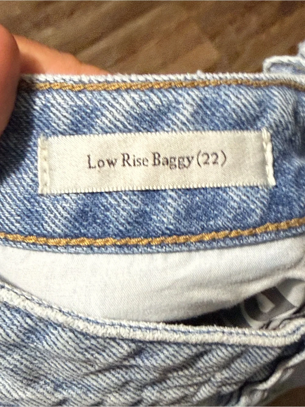 RareDNM Edit Low Rise Baggy Jeans Women's 26 Distressed Rigid Fit Denim